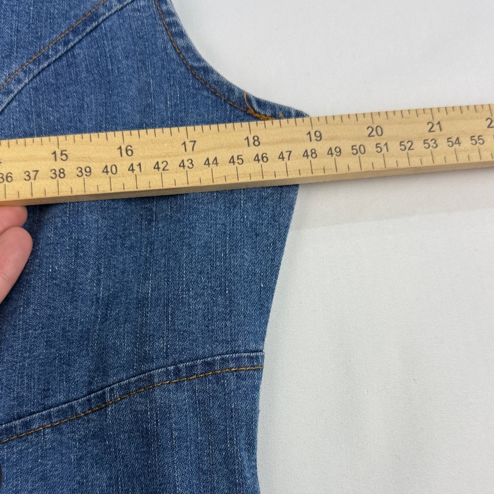 VENUS Denim Zip Front Dress Size M Cotton Blend - Picture 3 of 6